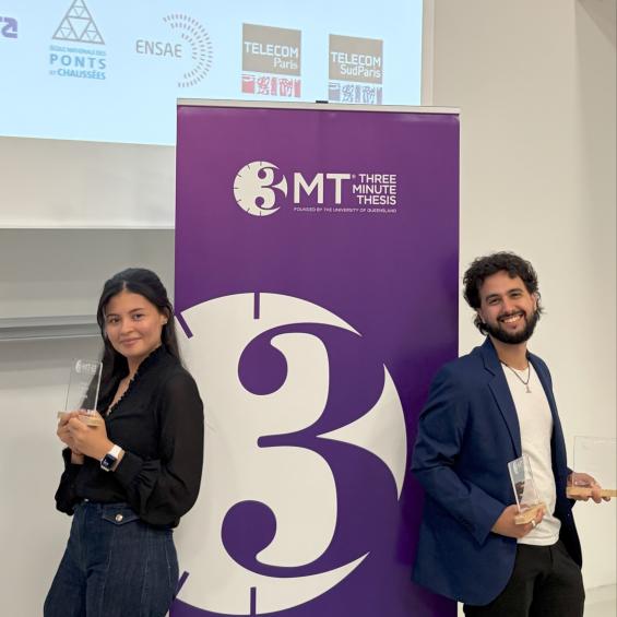 Safa Gharbi et Juan Lorenzo Santana Gonzalez remportent le concours 3MT® IP Paris 2026